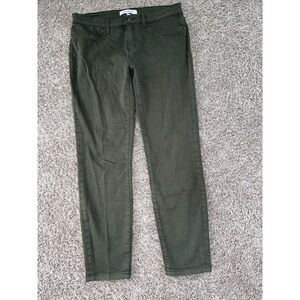 Lila Ryan duffel bag green skinny jeans pants zip button stretch‎ camo army 30